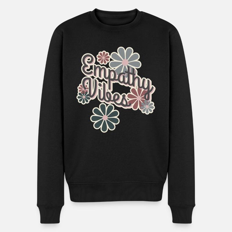 Empathy Vibes - Männer Premium Bio Pullover - Schwarz