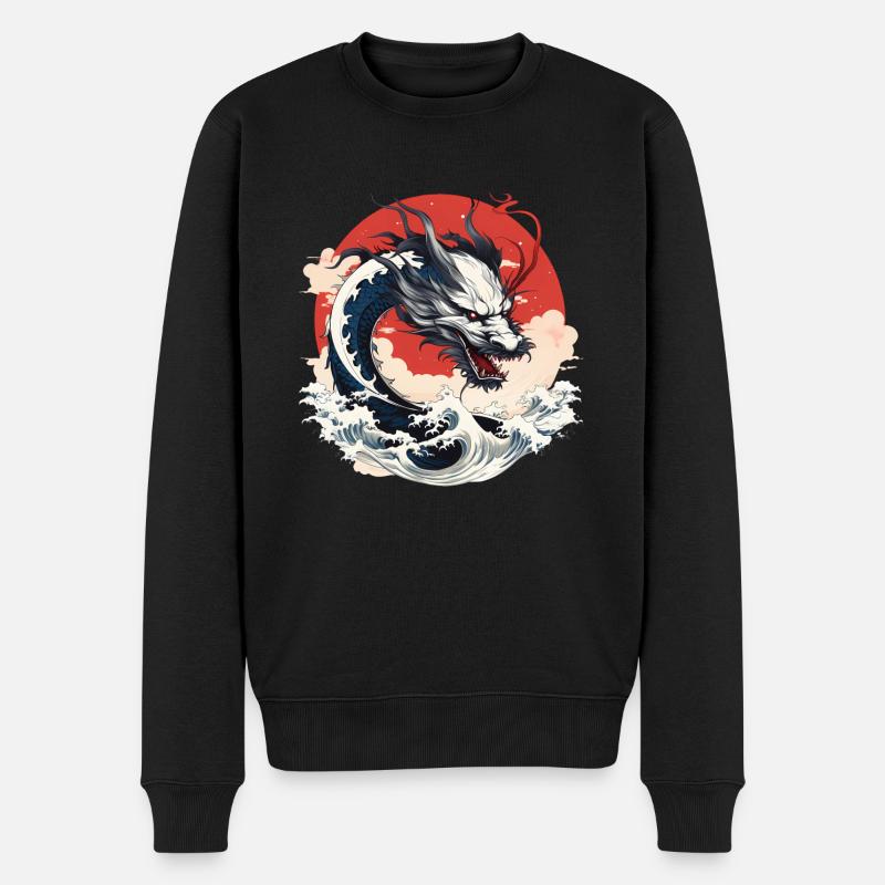 Dragon Japonais - Pull Premium bio Homme - noir