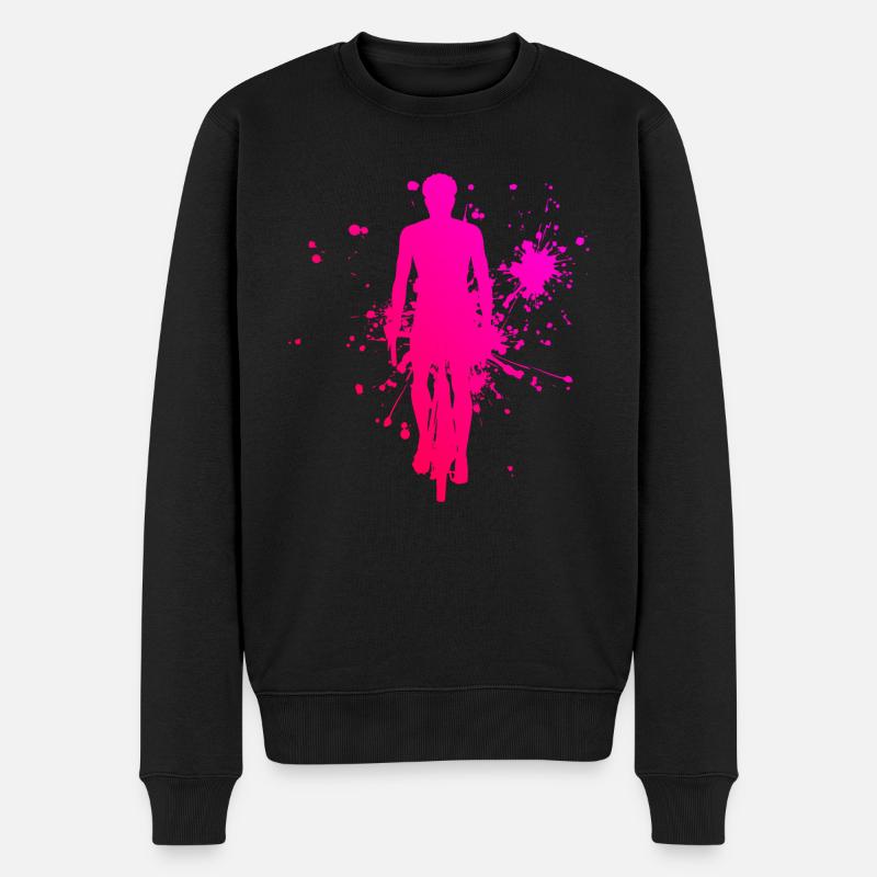 Radfahrer Radeln Damen Velo Mtb Fahrradfahren - Männer Premium Bio Pullover - Schwarz