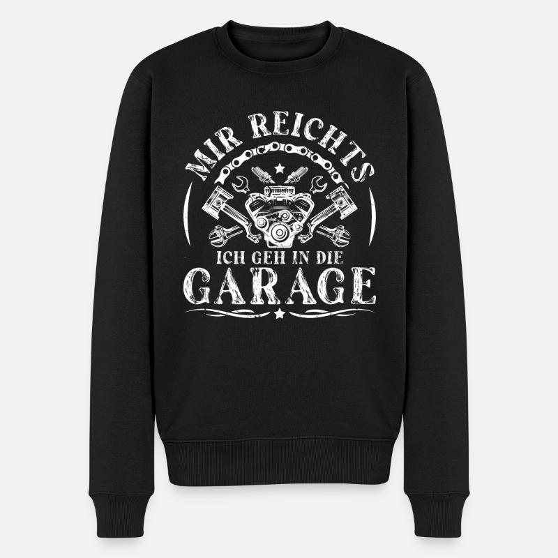 Mir Reichts Ich Geh Garage Vintage Auto Mechaniker - Männer Premium Bio Pullover - Schwarz