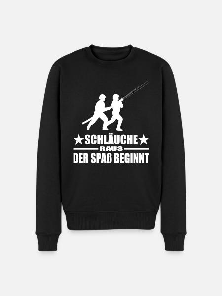 Feuerwehr - Männer Premium Bio Pullover - Schwarz