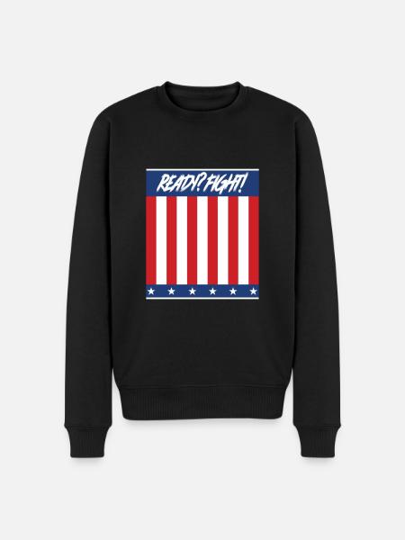 Ready? Fight! - Men's Premium Organic Jumper - black