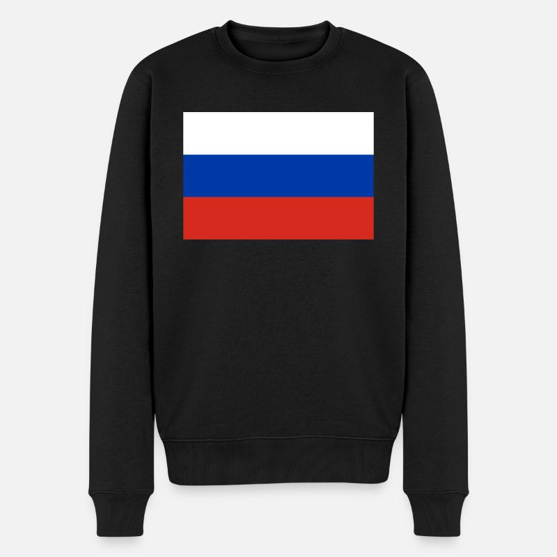 Russie drapeau russe drapeau - Pull Premium bio Homme - noir