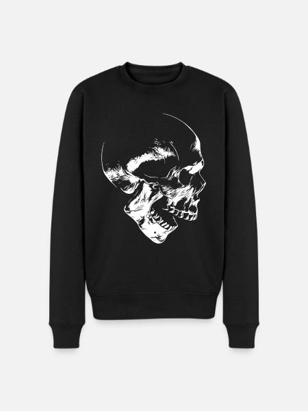 Totenkopf - Männer Premium Bio Pullover - Schwarz