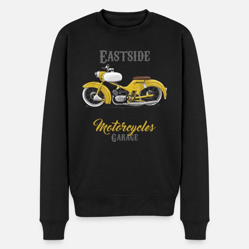 Moineau (jaune) // Illustration - Pull Premium bio Homme - noir