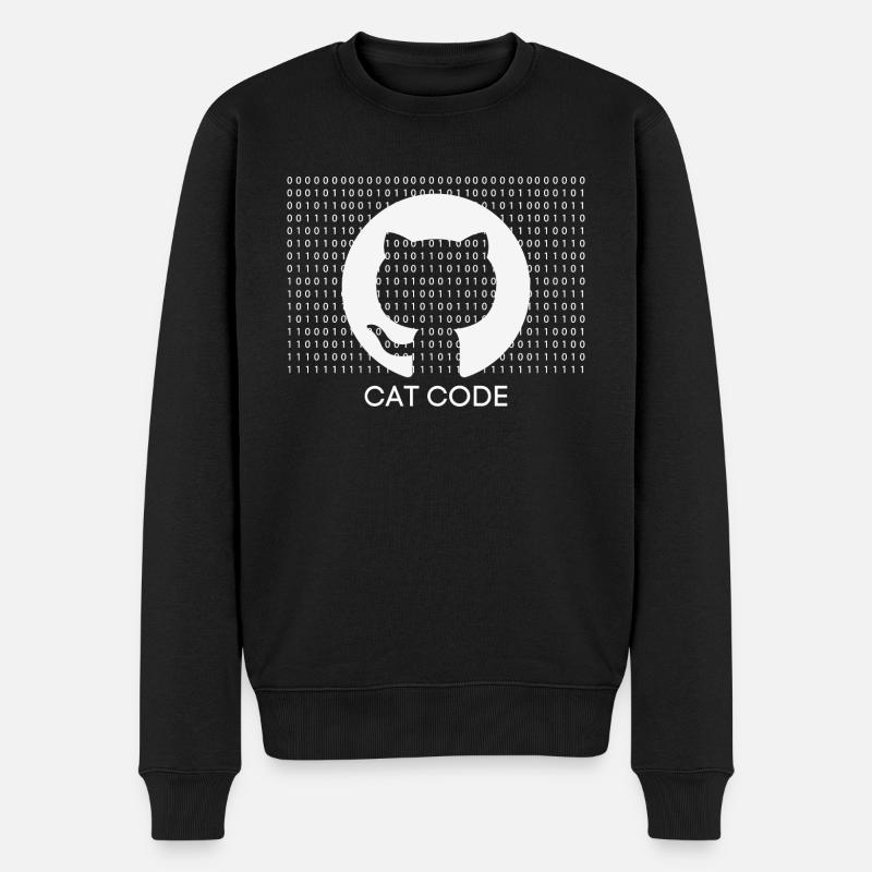 Cat code - Men's Premium Organic Jumper - black