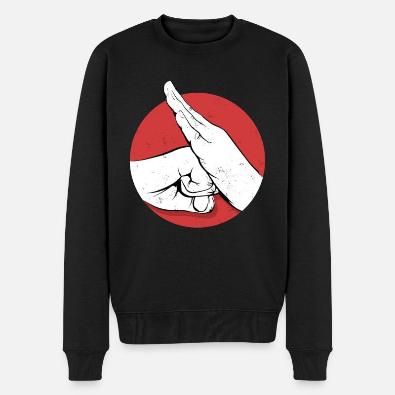 Kung Fu - Männer Premium Bio Pullover - Schwarz