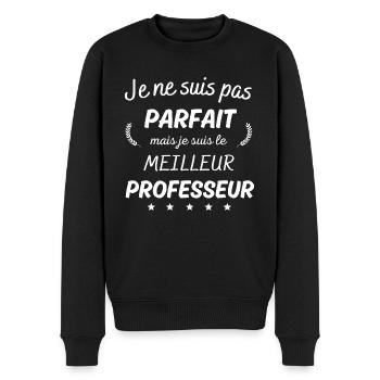 Je suis pas parfait le meilleur professeur - Pull Premium bio Homme - noir - Devant - Nico (187cm)