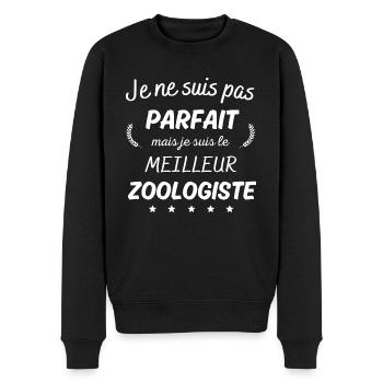Je suis pas parfait le meilleur zoologiste - Pull Premium bio Homme - noir - Devant - Nico (187cm)