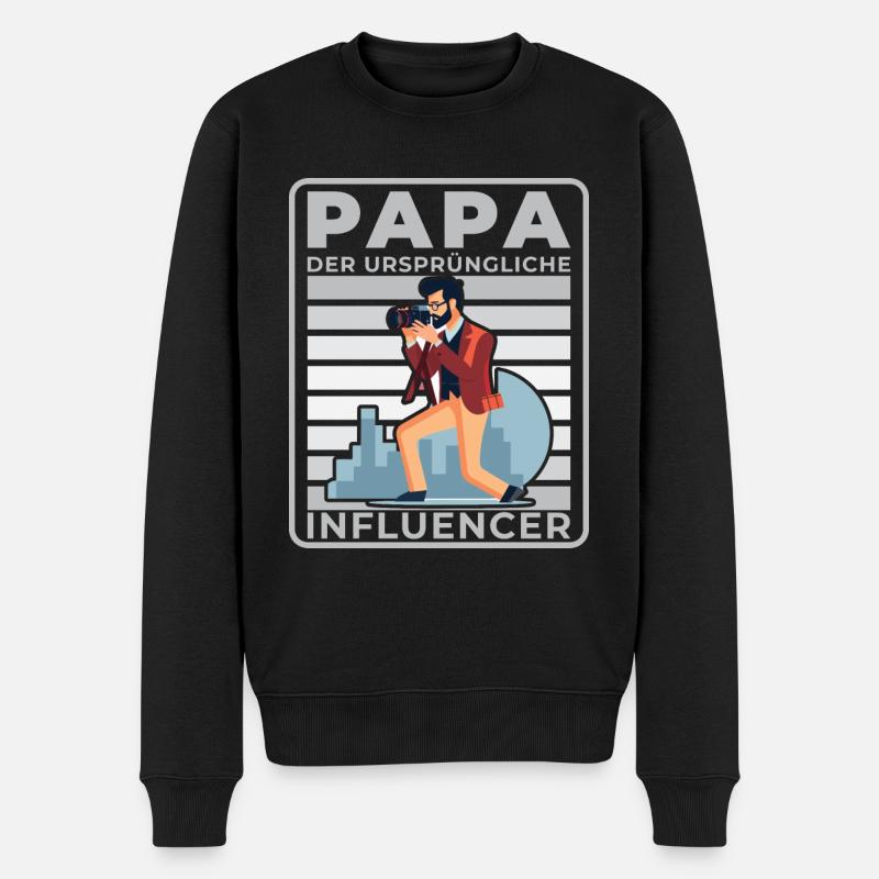 Papa : L’influenceur d’origine - Pull Premium bio Homme - noir