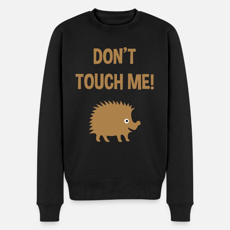Don’t touch me (Hérisson) - Pull Premium bio Homme - noir