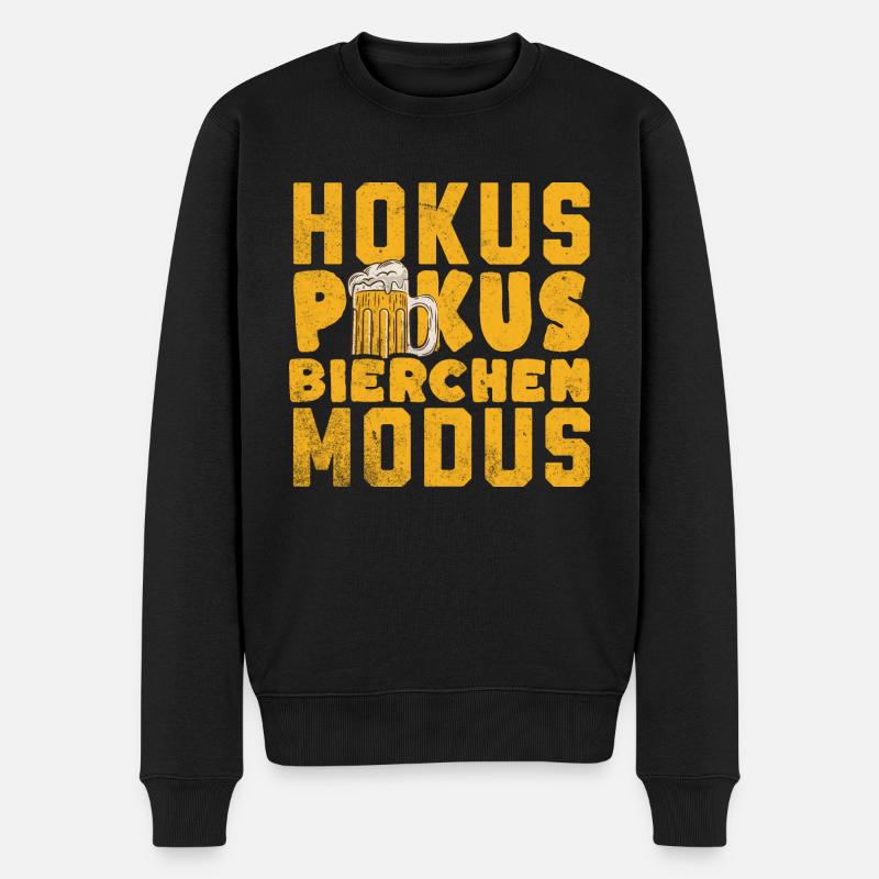 Hokus Pokus Bierchen Modus - Männer Premium Bio Pullover - Schwarz