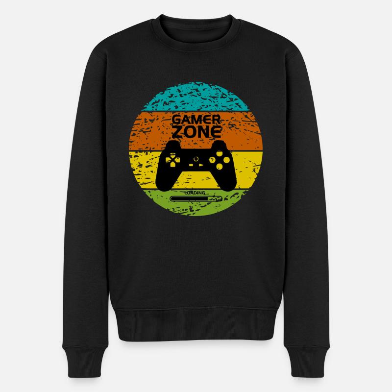 Gamer - Männer Premium Bio Pullover - Schwarz