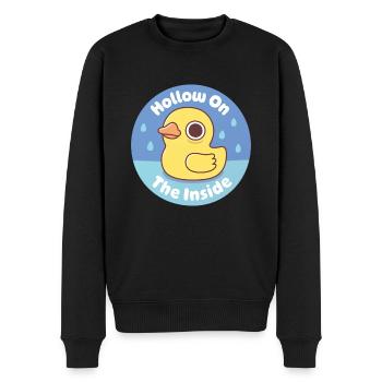 Cute Rubber Duck Hollow On The Inside Funny Sad - Men's Premium Organic Jumper - black - Front - Nico (187cm)