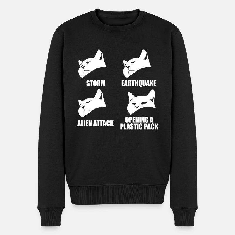 Chat - perception sélective - dire - Pull Premium bio Homme - noir