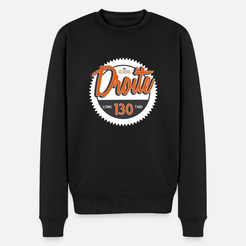 Droite 130 Long Tard - Pull Premium bio Homme - noir