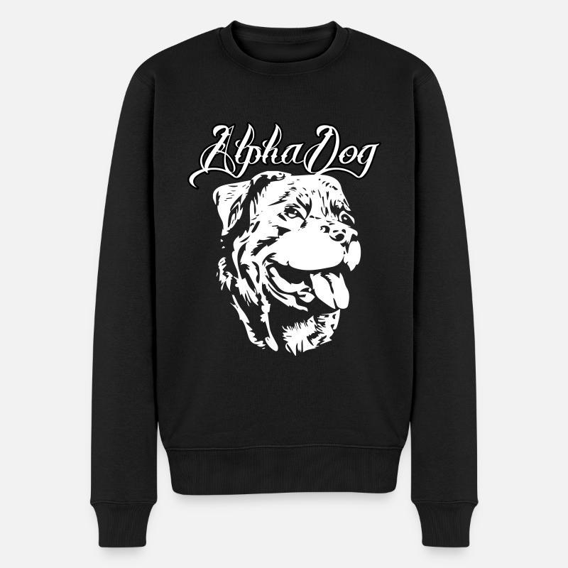 Rottweiler Kopf - Männer Premium Bio Pullover - Schwarz