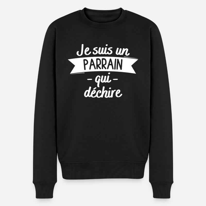 Parrain qui déchire - Pull Premium bio Homme - noir