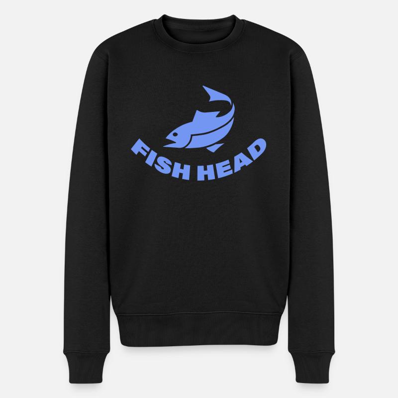 TÊTE DE POISSON - Pull Premium bio Homme - noir