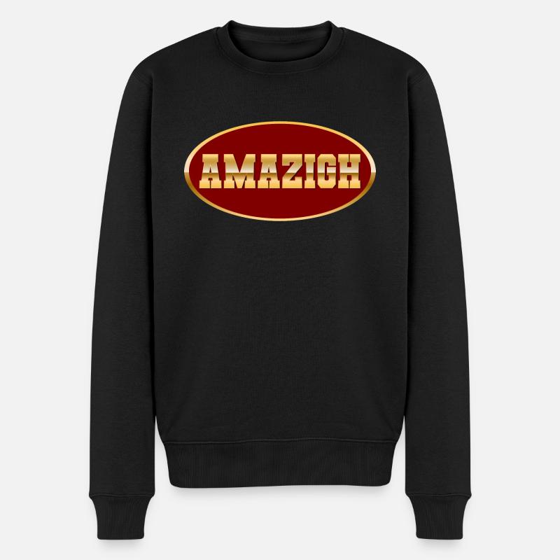 Amazigh - Männer Premium Bio Pullover - Schwarz