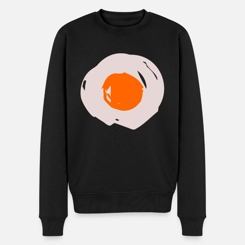 Spiegelei - Männer Premium Bio Pullover - Schwarz
