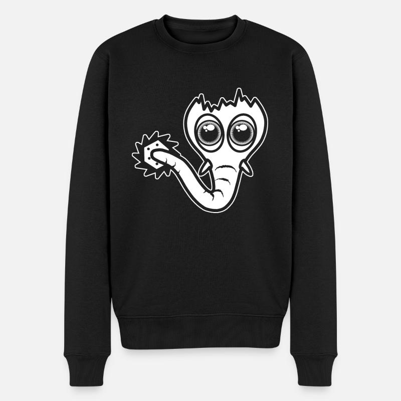 Le drôle bizarre imaginatif Sägofant. - Pull Premium bio Homme - noir