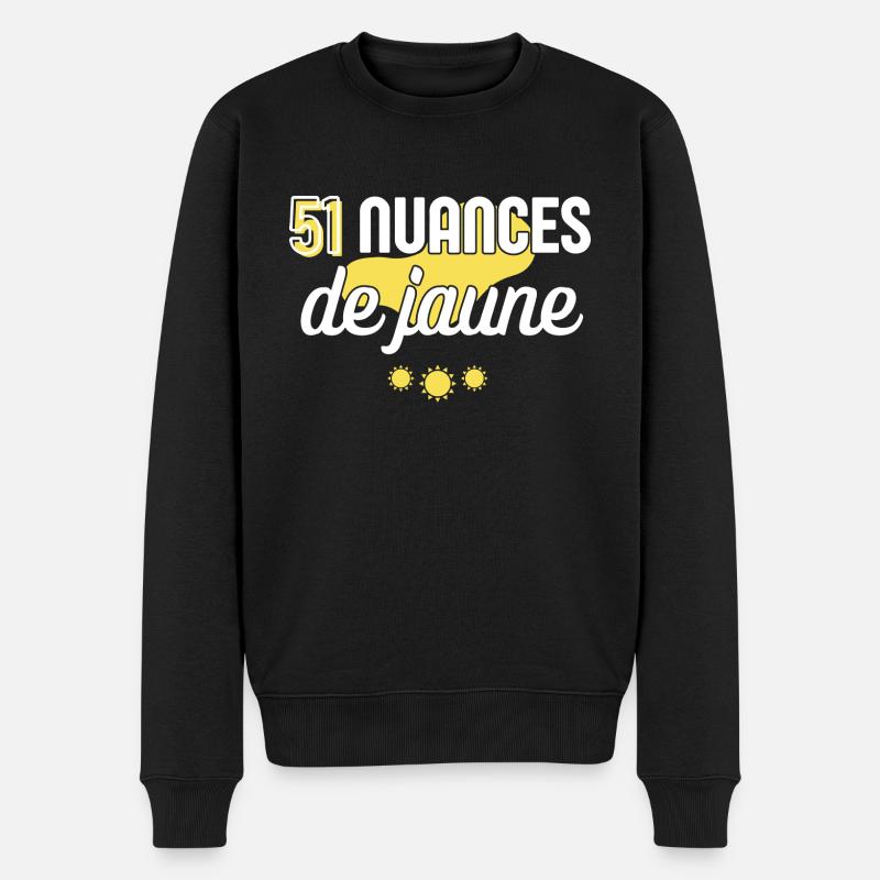 51 nuances de jaune - Pull Premium bio Homme - noir