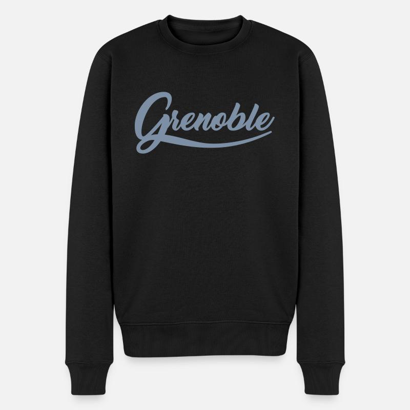 grenoble, old school - Pull Premium bio Homme - noir