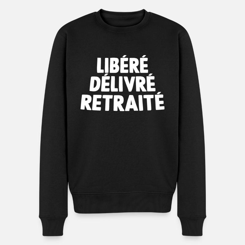 Libéré délivré retraité - Pull Premium bio Homme - noir