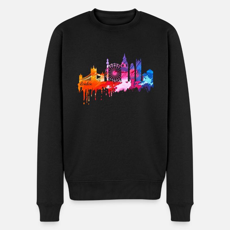 Londres Skyline Shirt - Pull Premium bio Homme - noir