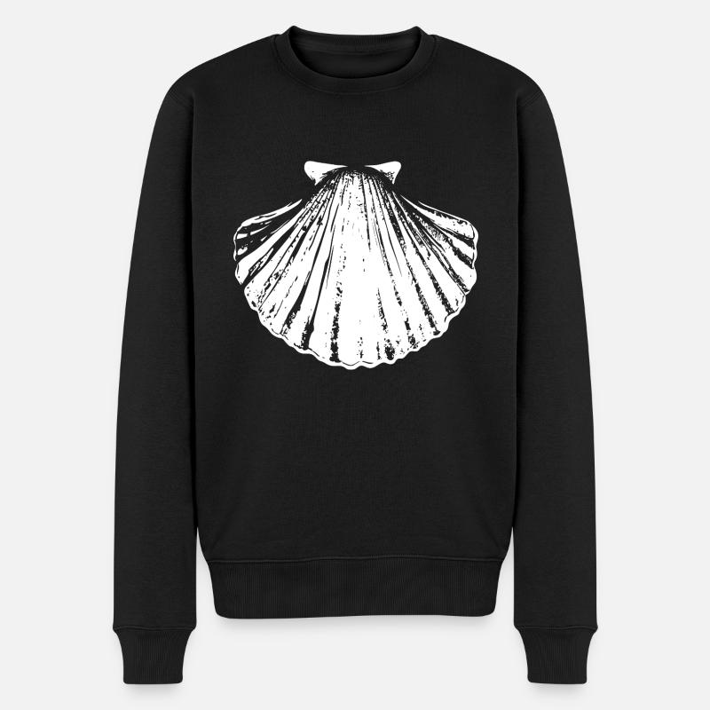 Chemin - Pétoncle - Pèlerinage - Santiago - Pull Premium bio Homme - noir