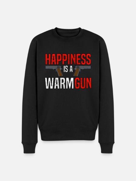 Happiness is a warm gun - Men's Premium Organic Jumper - black