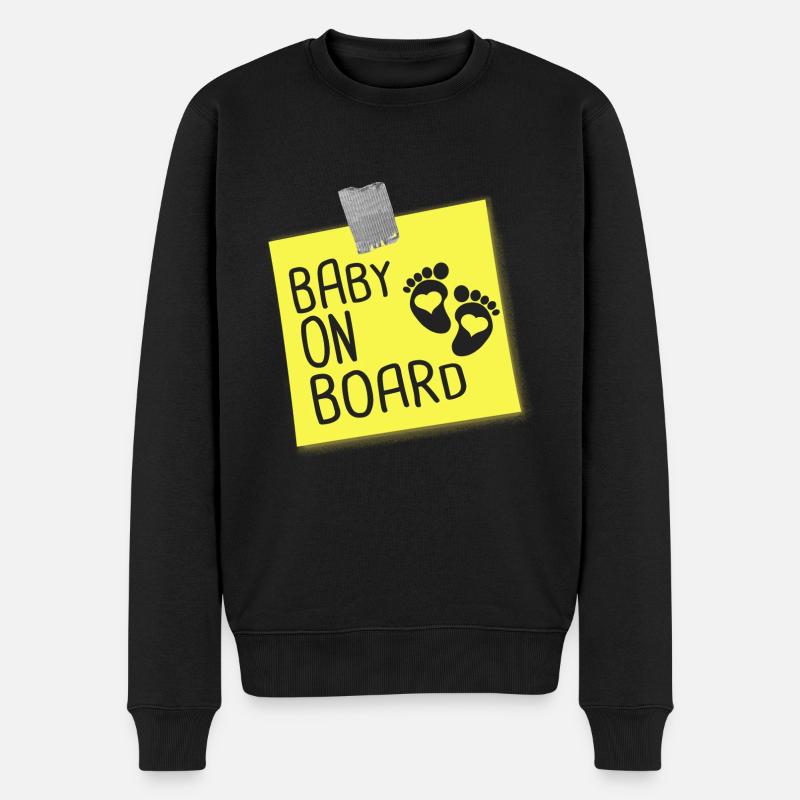 baby on board - Pull Premium bio Homme - noir