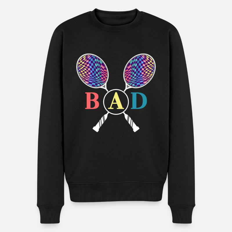 raquette de badminton crossminton - Pull Premium bio Homme - noir