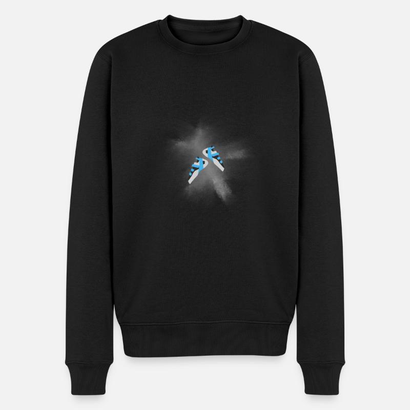 Kletterschuhe und Chalk Explosion - Männer Premium Bio Pullover - Schwarz