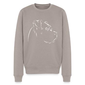Cane Corso - Dog Fan - Men's Premium Organic Jumper - taupe - Front - Nico (187cm)
