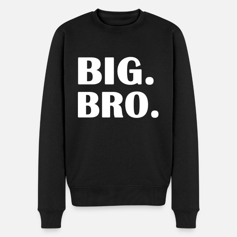 Großer Bruder - Männer Premium Bio Pullover - Schwarz
