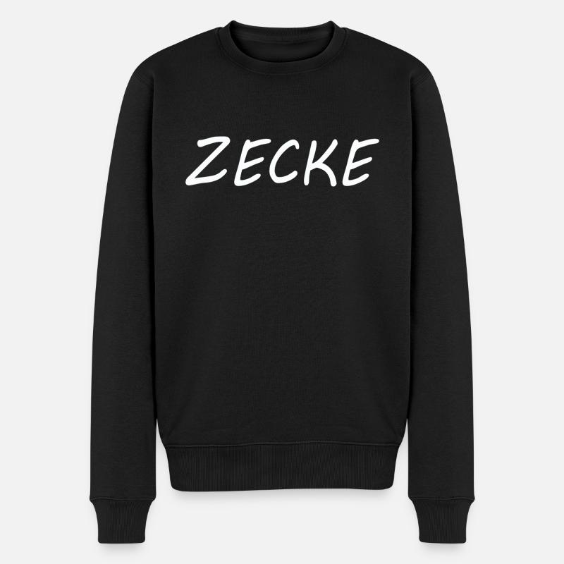 ZECKE - Männer Premium Bio Pullover - Schwarz