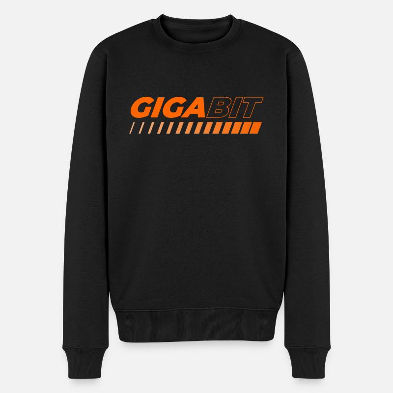 Gigabit - Männer Premium Bio Pullover - Schwarz
