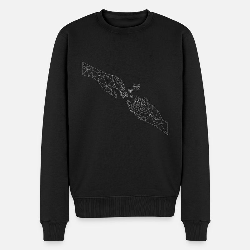 Mains du cœur - Pull Premium bio Homme - noir