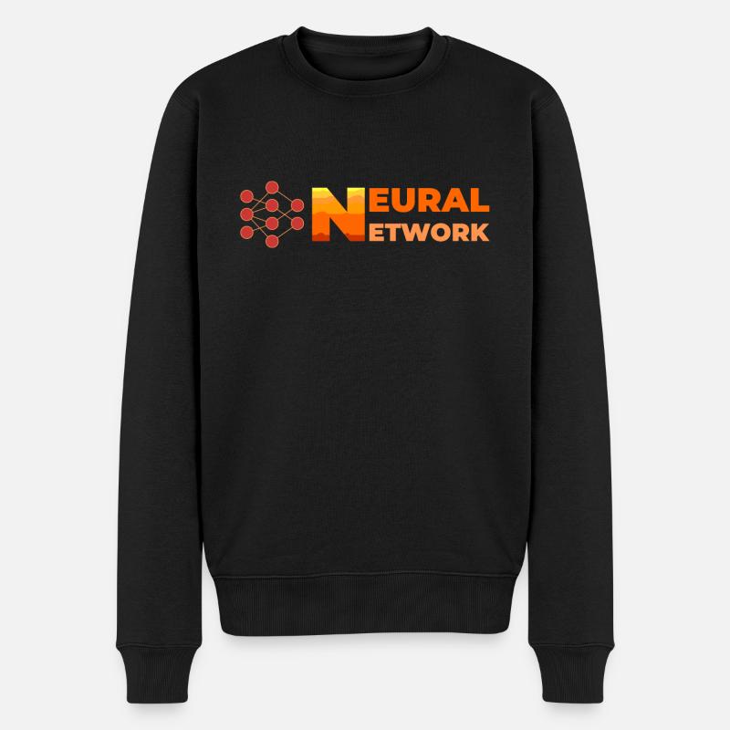 Neuronales Netzwerk - Männer Premium Bio Pullover - Schwarz