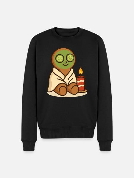 Lebkuchen Spa Wellness Xmas Design - Männer Premium Bio Pullover - Schwarz