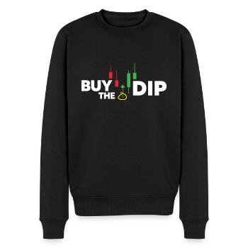 Kaufen Sie den Dip - Männer Premium Bio Pullover - Schwarz - Vorne - Nico (187cm)