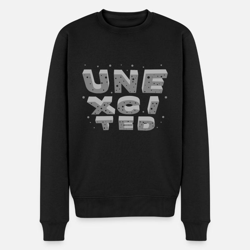 unexcited grey - Männer Premium Bio Pullover - Schwarz