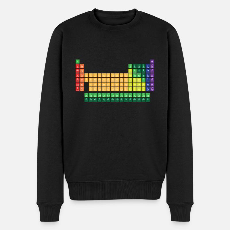 Periodensystem der Elemente - Männer Premium Bio Pullover - Schwarz