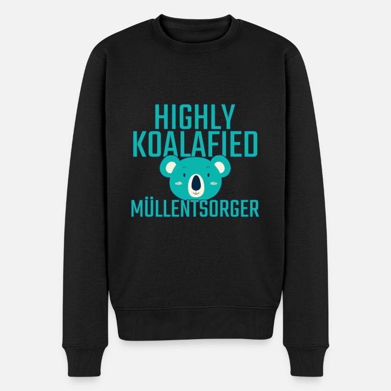 Müllentsorger Koalafied - Männer Premium Bio Pullover - Schwarz