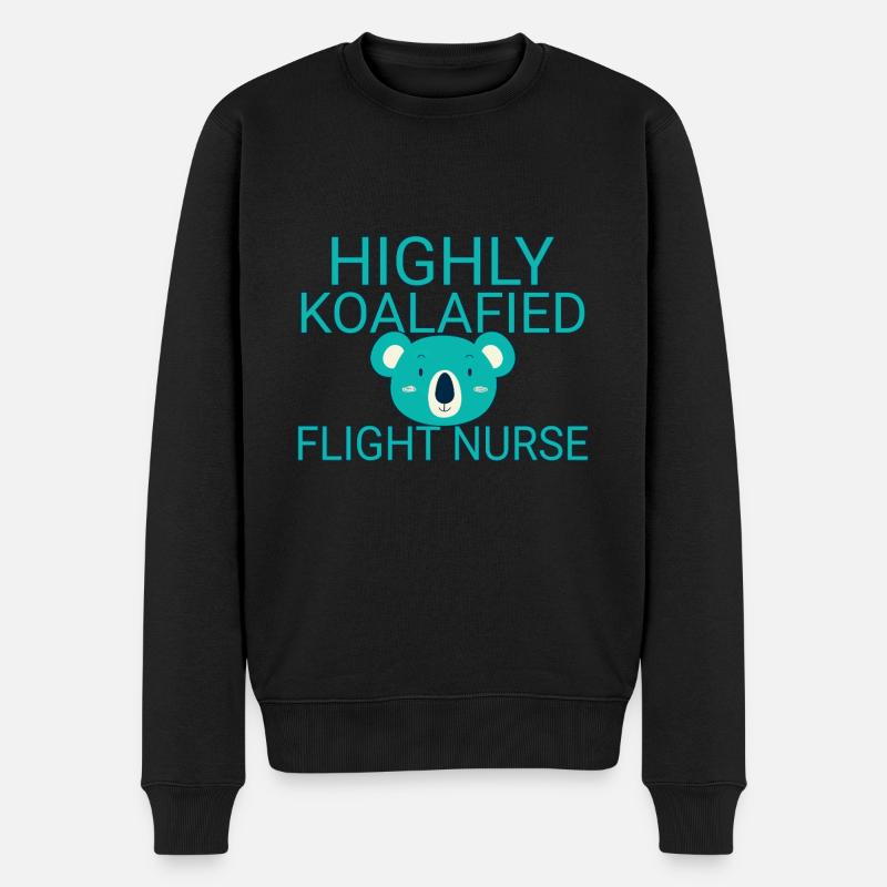 Flight Nurse Koalafied Luftrettung - Männer Premium Bio Pullover - Schwarz