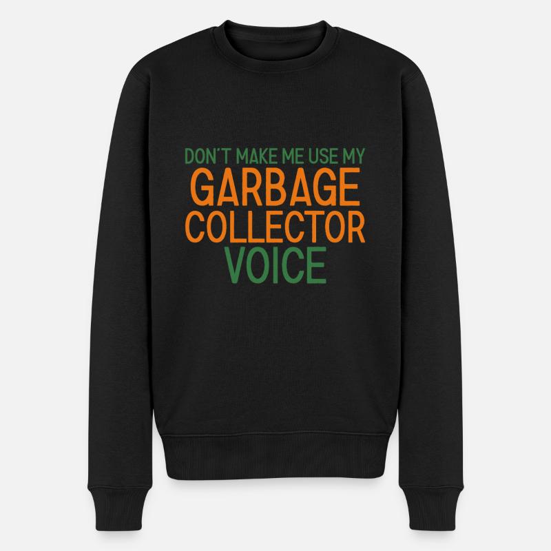 Garbage Collector Voice - Männer Premium Bio Pullover - Schwarz