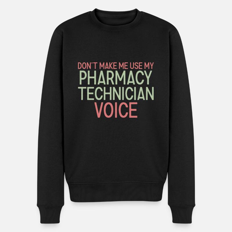 Technicien en pharmacie Voix - Pull Premium bio Homme - noir