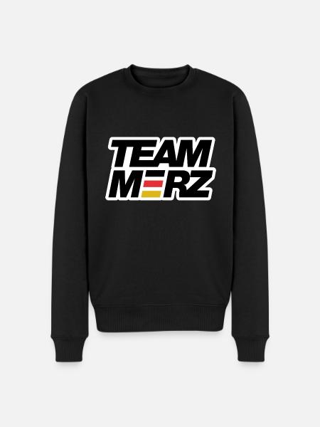 Team Merz - Kanzler - Männer Premium Bio Pullover - Schwarz